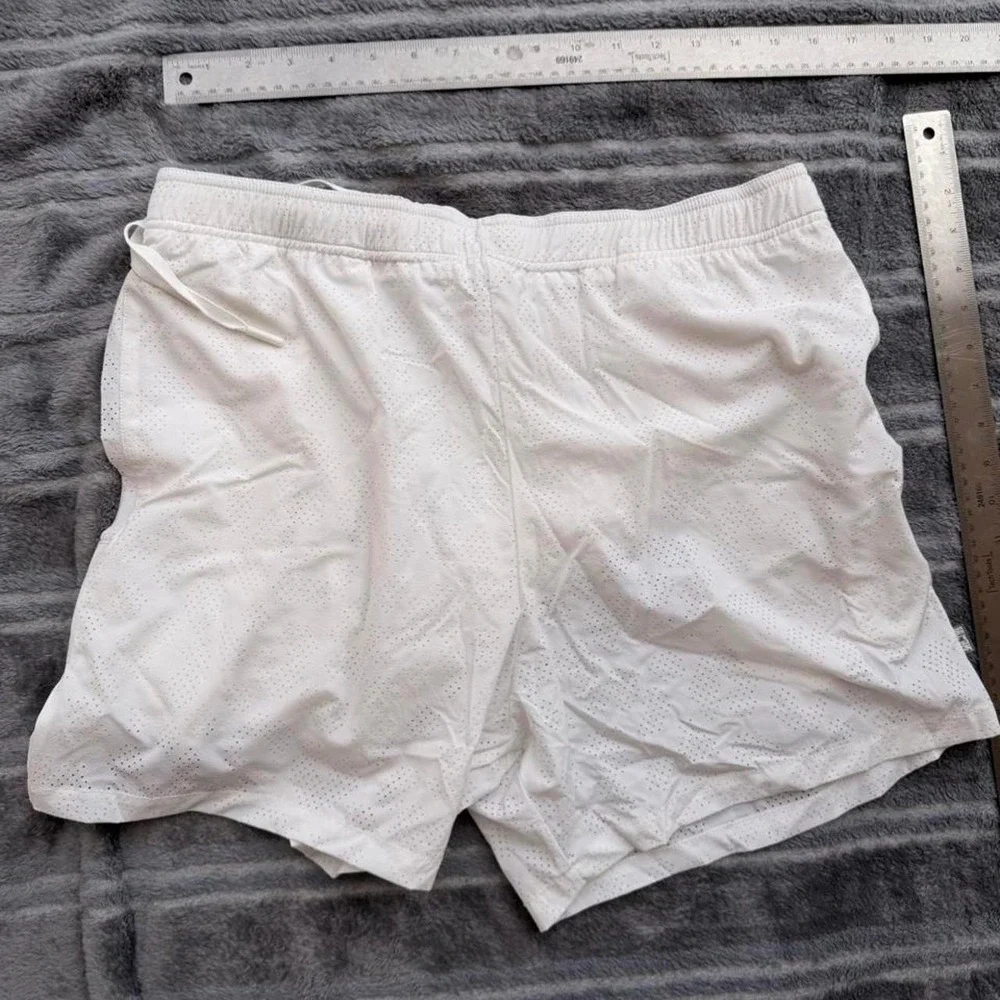 White Hall of Fame running shorts